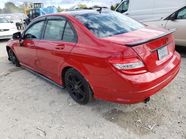 WDDGF56X88R032626 - 2008 MERCEDES-BENZ C 350 RED photo 3