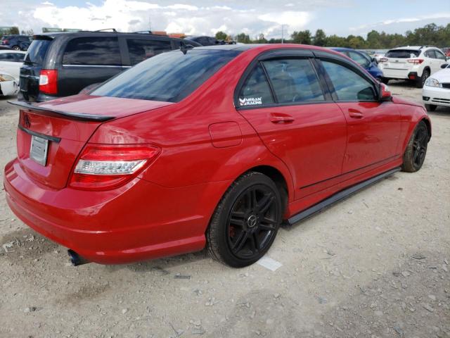 WDDGF56X88R032626 - 2008 MERCEDES-BENZ C 350 RED photo 4