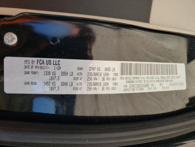 2C4RC1GG5LR162885 - 2020 CHRYSLER PACIFICA L BLACK photo 10