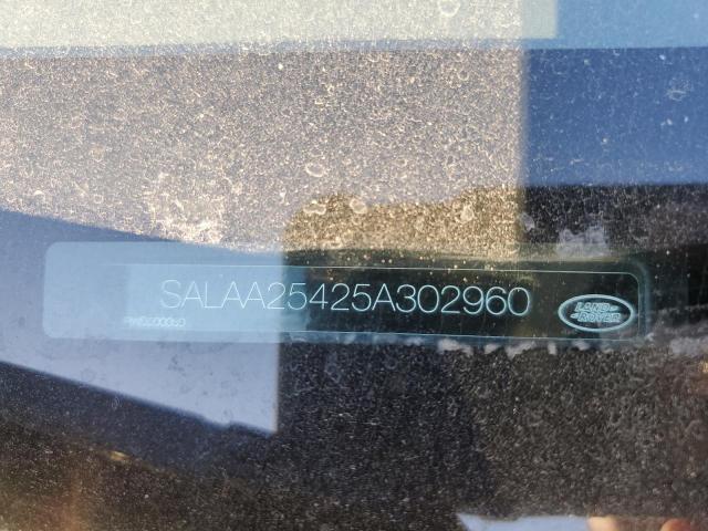 SALAA25425A302960 - 2005 LAND ROVER LR3 BLACK photo 10