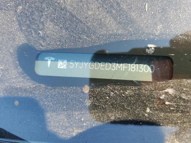 5YJYGDED3MF181300 - 2021 TESLA MODEL Y أبيض صورة 10