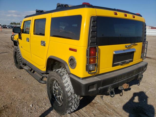 5GRGN23U93H130454 - 2003 HUMMER H2 YELLOW photo 3