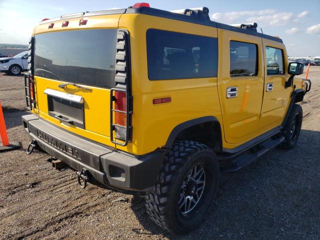 5GRGN23U93H130454 - 2003 HUMMER H2 YELLOW photo 4