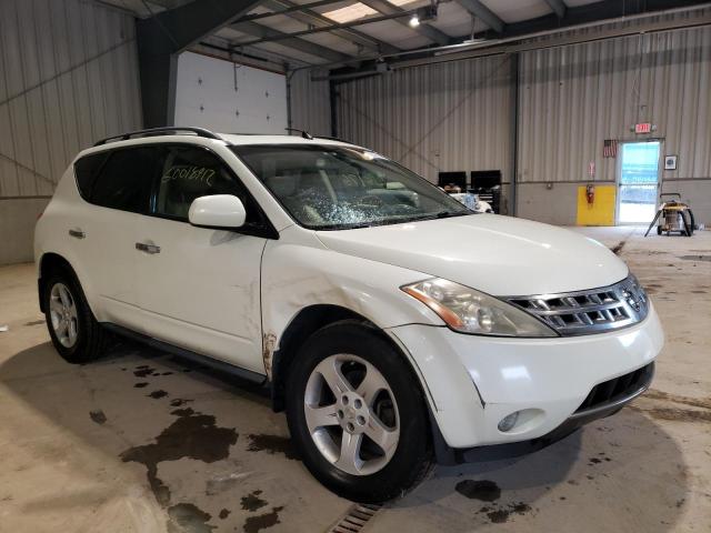 JN8AZ08W14W315027 - 2004 NISSAN MURANO WHITE photo 1