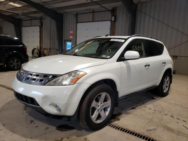 JN8AZ08W14W315027 - 2004 NISSAN MURANO WHITE photo 2