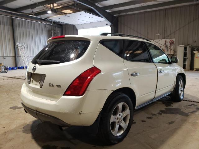 JN8AZ08W14W315027 - 2004 NISSAN MURANO WHITE photo 4