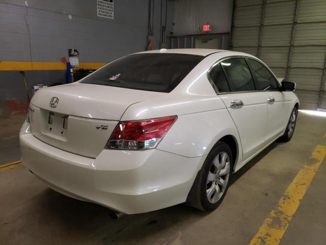 5KBCP3F89AB016872 - 2010 HONDA ACCORD EXL WHITE photo 4