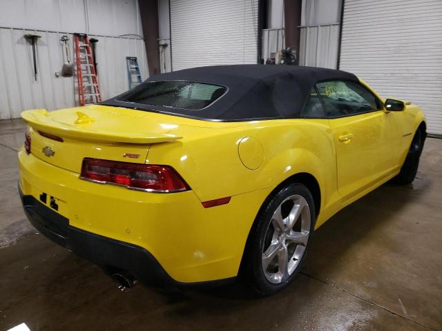 2G1FB3D30E9319320 - 2014 CHEVROLET CAMARO LT YELLOW photo 4