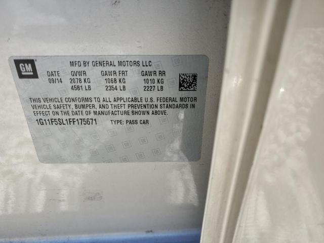 1G11F5SL1FF175671 - 2015 CHEVROLET MALIBU LTZ ოქროსფერი ფოტო 10