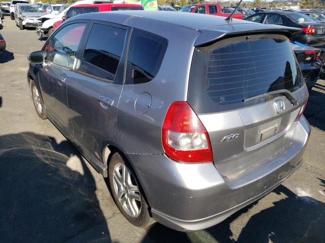 JHMGD37647S004371 - 2007 HONDA FIT S SILVER photo 3