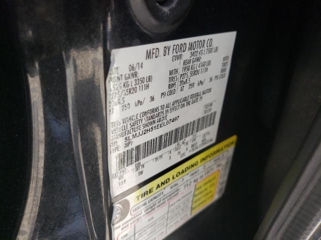 5LMJJ2H51EEL07497 - 2014 LINCOLN NAVIGATOR 黑色 照片 10