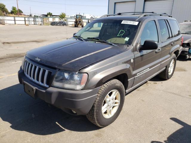 1J4GW48N34C398341 - 2004 JEEP GRAND CHER GRAY photo 2