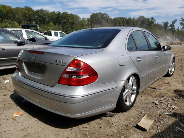 WDBUF83J75X167441 - 2005 MERCEDES-BENZ E 500 4MAT SILVER photo 4