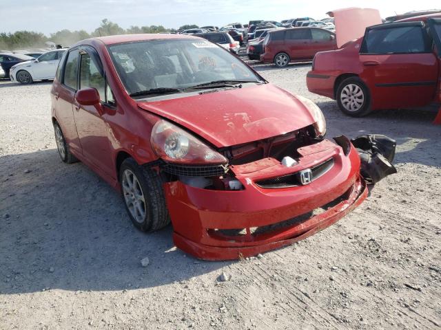 JHMGD38647S044061 - 2007 HONDA FIT S RED photo 1