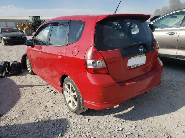 JHMGD38647S044061 - 2007 HONDA FIT S RED photo 3