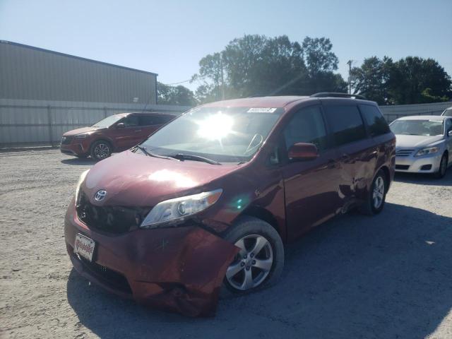 5TDKK3DC7ES483872 - 2014 TOYOTA SIENNA LE RED photo 2