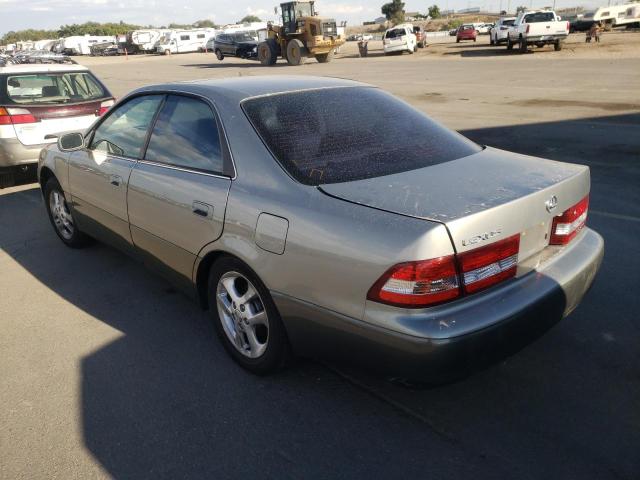 JT8BF28G4Y5076192 - 2000 LEXUS ES 300 GRAY photo 3