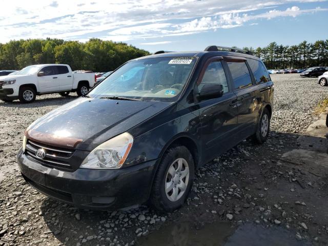 KNDMB233766076107 - 2006 KIA SEDONA BLACK photo 2