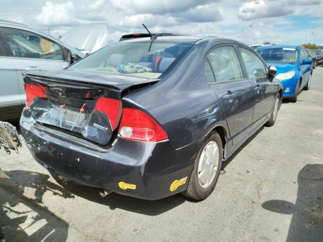 JHMFA36226S003608 - 2006 HONDA CIVIC HYBR BLUE photo 4