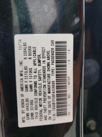 19UUB1F59FA008686 - 2015 ACURA TLX TECH BLACK photo 10