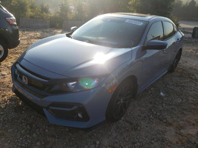 SHHFK7H47MU212534 - 2021 HONDA CIVIC SPOR BLUE photo 2