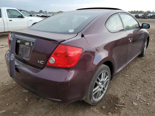 JTKDE177050020289 - 2005 TOYOTA SCION TC MAROON photo 4