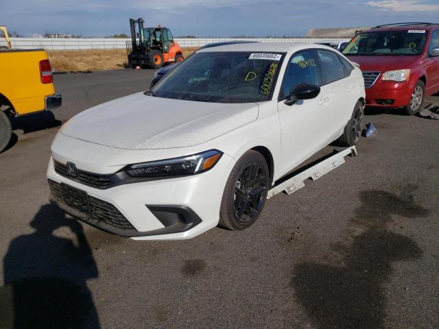 2HGFE2F51NH550371 - 2022 HONDA CIVIC SPOR WHITE photo 2