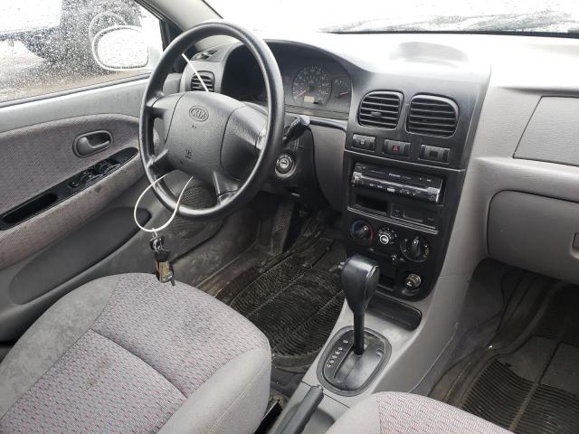 KNADC163826088390 - 2002 KIA RIO CINCO GRAY photo 9