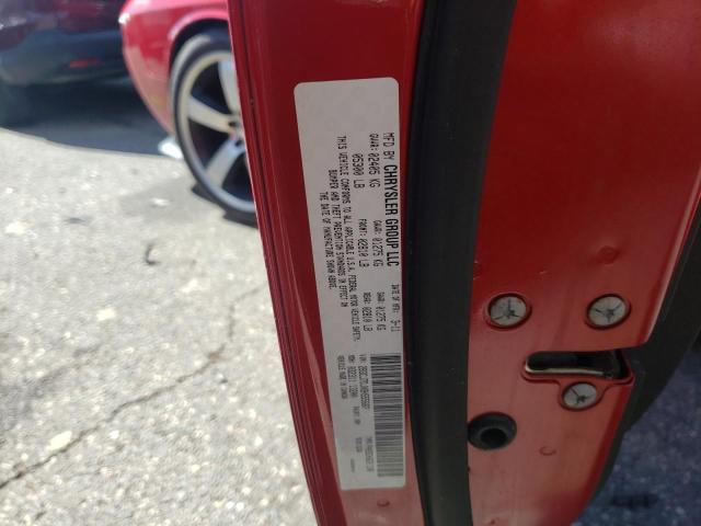 2B3CJ7DJXBH555687 - 2011 DODGE CHALLENGER 红色 照片 10