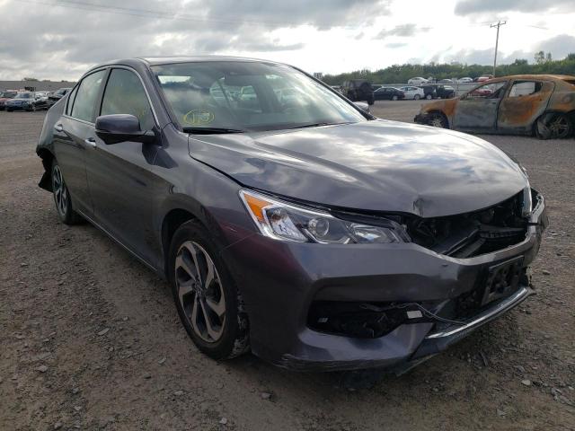 1HGCR2F90HA224624 - 2017 HONDA ACCORD EXL GRAY photo 1