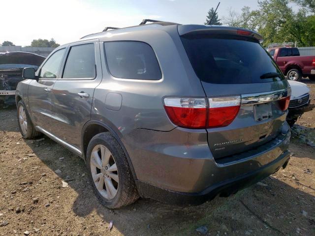 1C4SDJDTXDC509539 - 2013 DODGE DURANGO CR GRAY photo 3