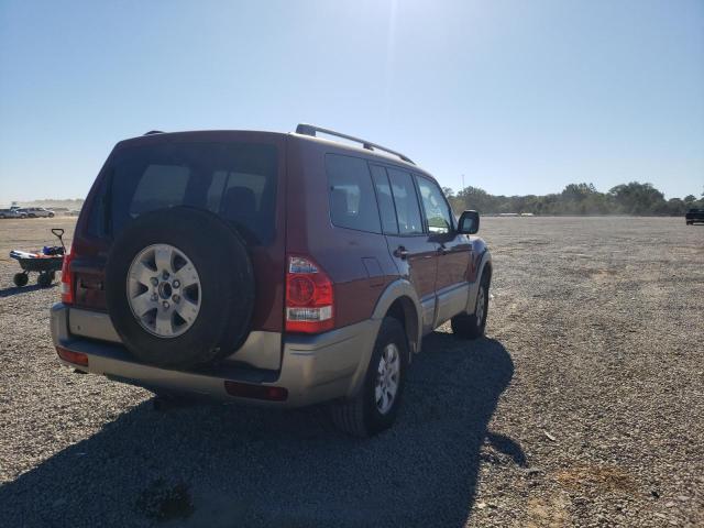 JA4NW51S53J021615 - 2003 MITSUBISHI MONTERO LI RED photo 4