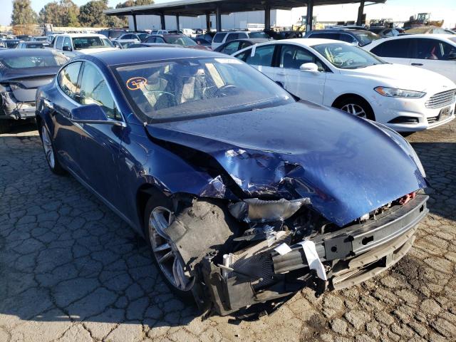 5YJSA1S21FF082695 - 2015 TESLA MODEL S 70 BLUE photo 1