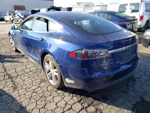 5YJSA1S21FF082695 - 2015 TESLA MODEL S 70 BLUE photo 3