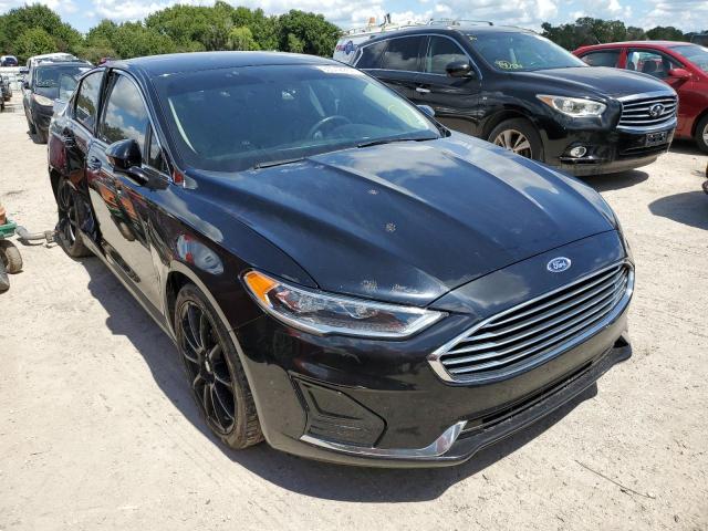 3FA6P0CD2KR149975 - 2019 FORD FUSION SEL BLACK photo 1