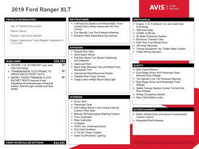 1FTER4FH7KLA41954 - 2019 FORD RANGER XL SILVER photo 10