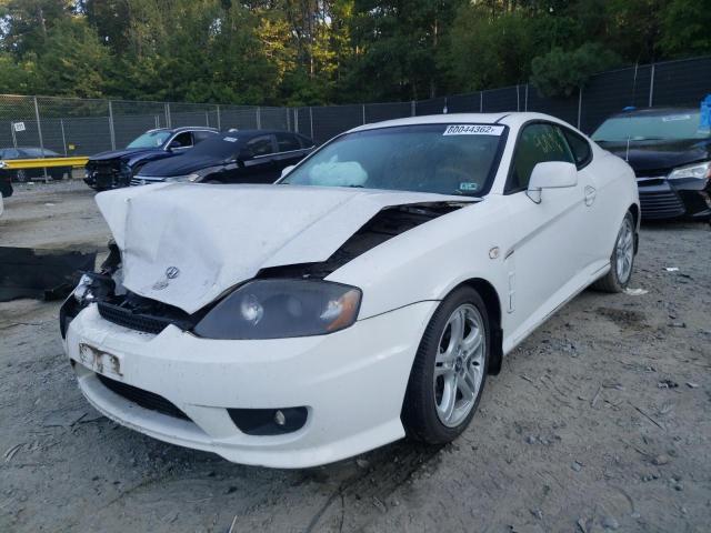 KMHHN65F06U200765 - 2006 HYUNDAI TIBURON GT WHITE photo 2