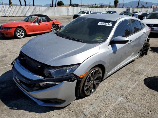 2HGFC2F83MH538317 - 2021 HONDA CIVIC SPOR SILVER photo 2