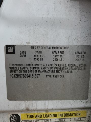 1G1ZH57B094131397 - 2009 CHEVROLET MALIBU 1LT გრაფიტი ფოტო 10