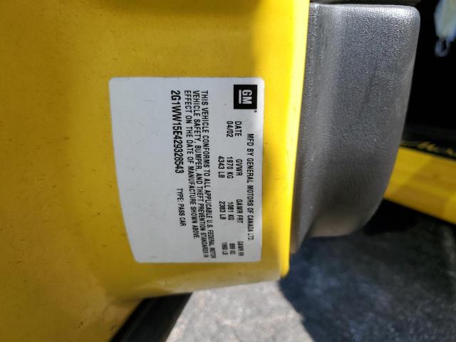 2G1WW15E429328543 - 2002 CHEVROLET MONTE CARL 黄色 照片 10