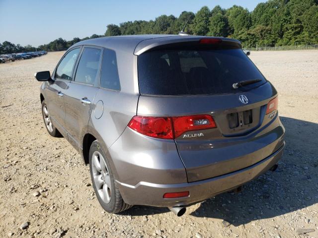 5J8TB18247A006716 - 2007 ACURA RDX GRAY photo 3