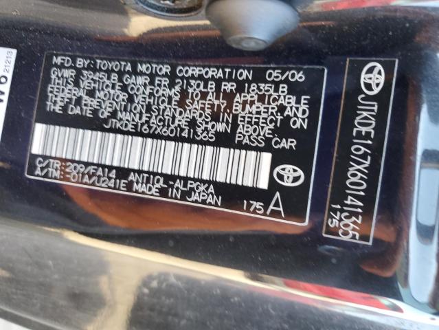 JTKDE167X60141365 - 2006 TOYOTA SCION TC 黑色 照片 10