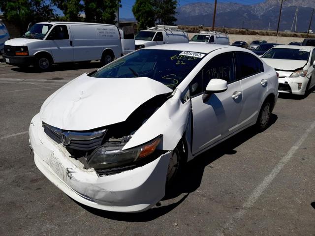 2HGFB2F62CH518088 - 2012 HONDA CIVIC HF WHITE photo 2