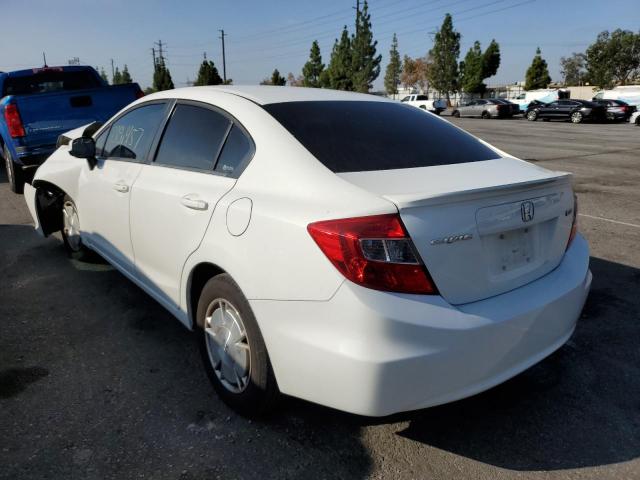 2HGFB2F62CH518088 - 2012 HONDA CIVIC HF WHITE photo 3