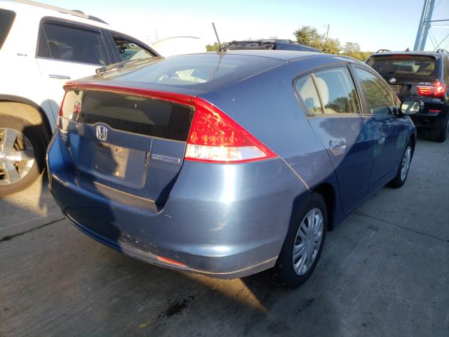 JHMZE2H50AS036957 - 2010 HONDA INSIGHT LX BLUE photo 4