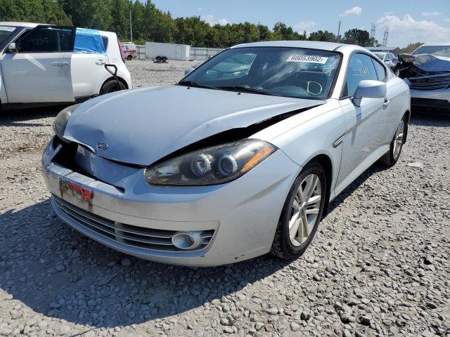 KMHHM66D27U258717 - 2007 HYUNDAI TIBURON GS SILVER photo 2