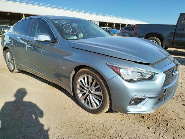 JN1EV7ARXJM441791 - 2018 INFINITI Q50 LUXE BLUE photo 1