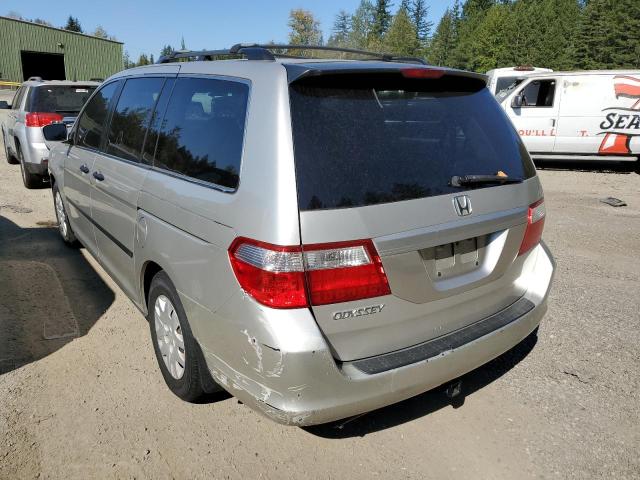 5FNRL38286B109595 - 2006 HONDA ODYSSEY LX SILVER photo 3