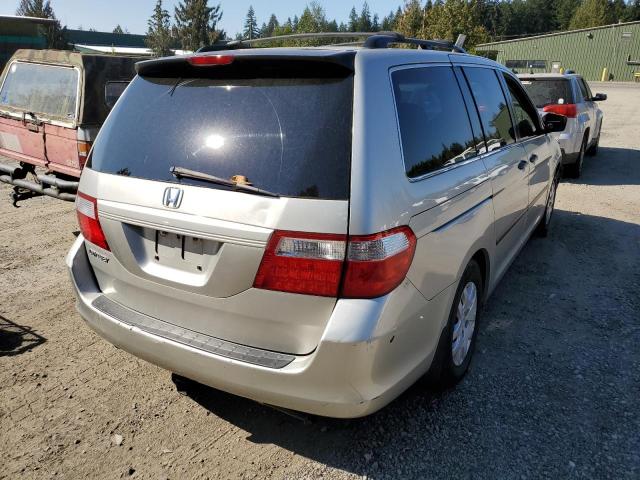 5FNRL38286B109595 - 2006 HONDA ODYSSEY LX SILVER photo 4