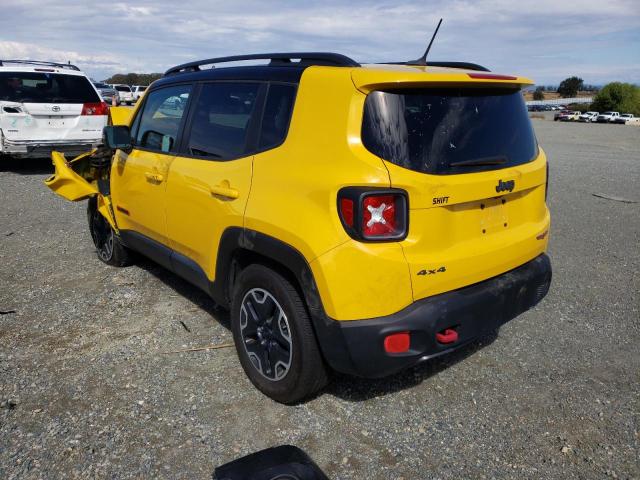 ZACCJBCT5GPD50403 - 2016 JEEP RENEGADE T YELLOW photo 3